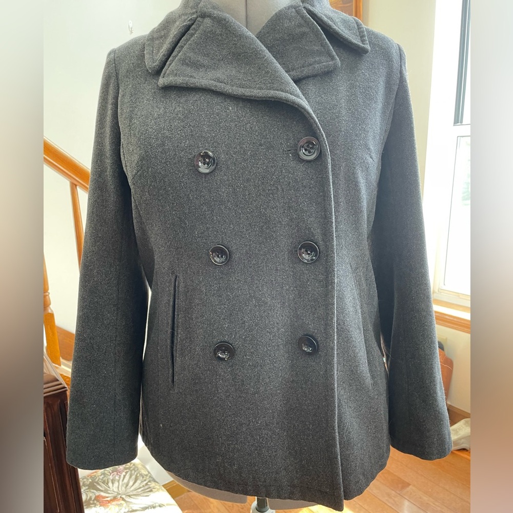 New York & Company Charcoal Pea Coat
